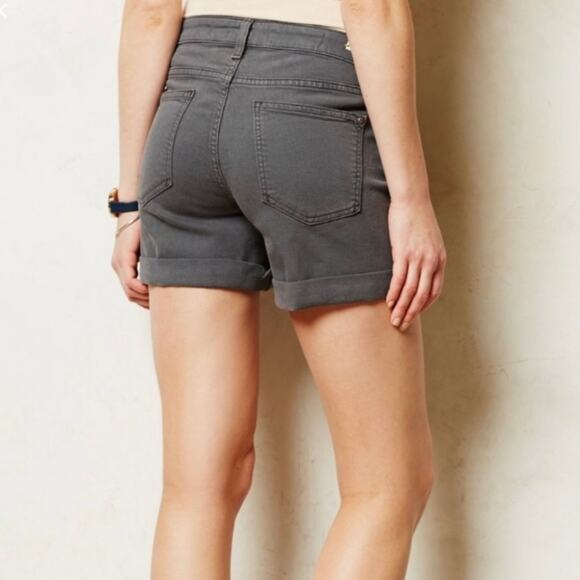 Anthropologie Pilcro Stet Rolled-Up Hem Denim Shorts Grey size 26 - Picture 3 of 9